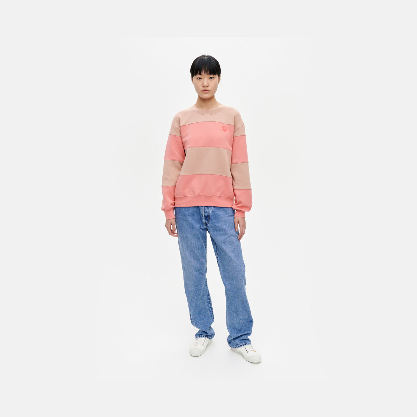 Leiot Stripe Sweatshirt - beige, pink