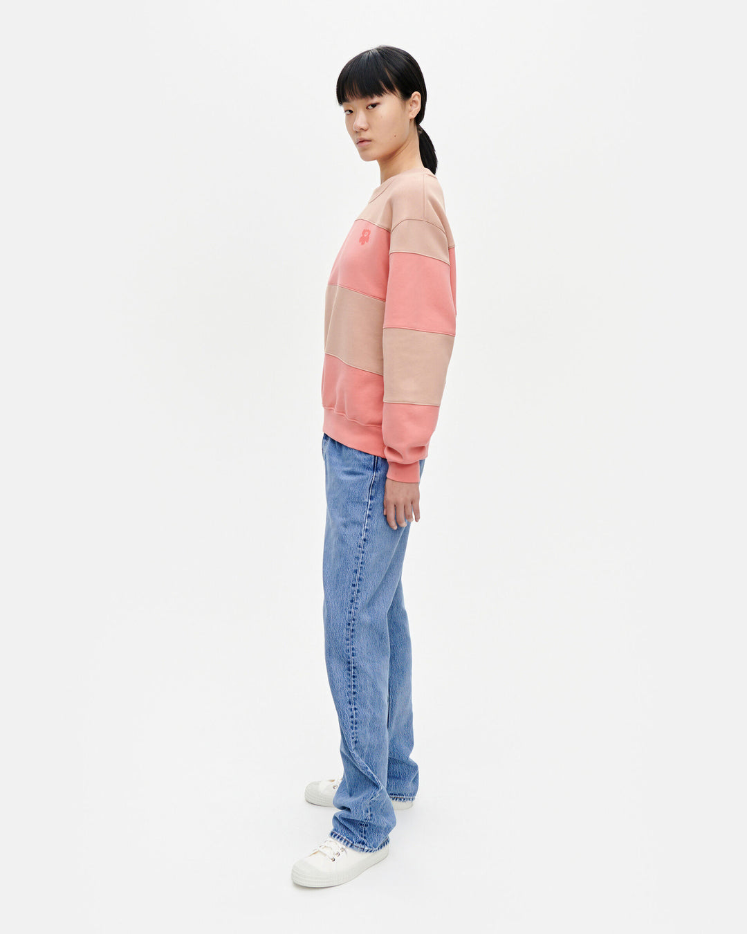Leiot Stripe Sweatshirt - beige, pink