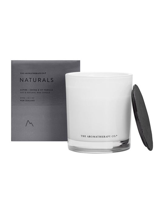 Naturals Candle ALPINE 370g - Cocoa & Icy Vanilla