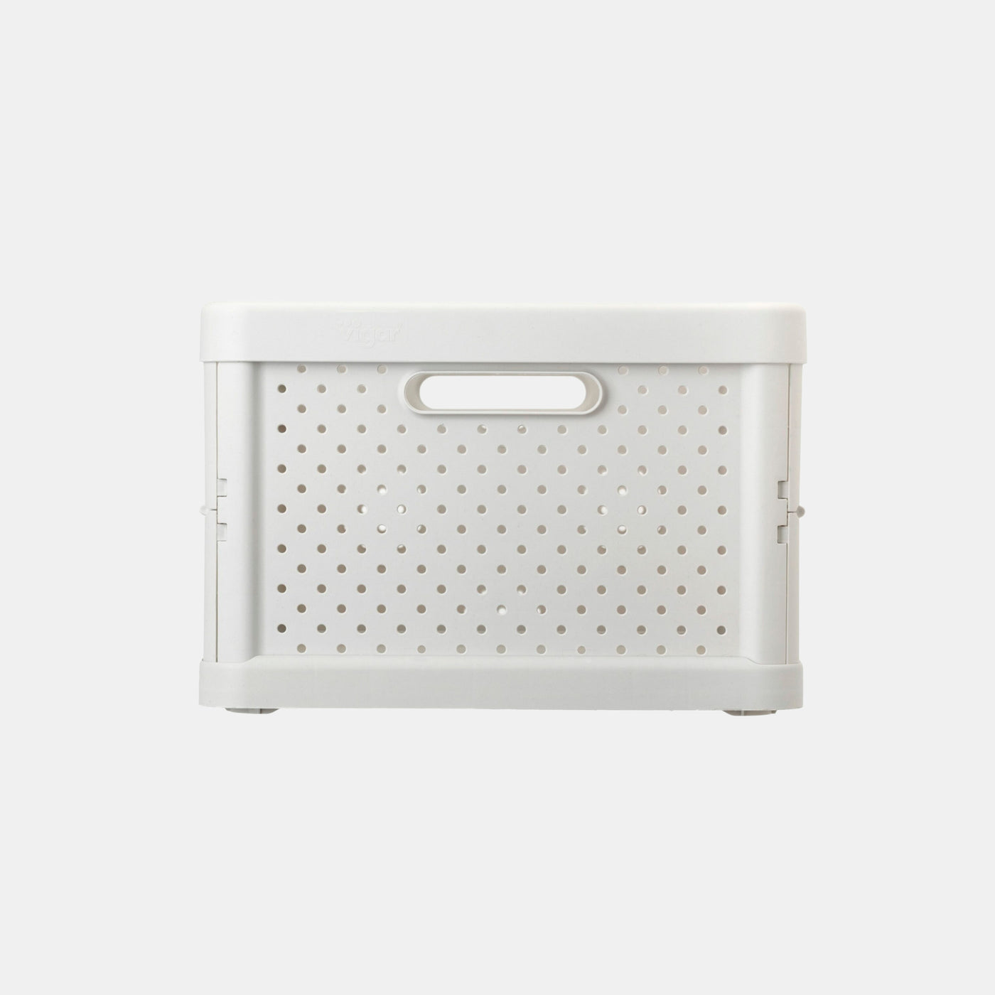 Foldable Crate 32ltr Sand White