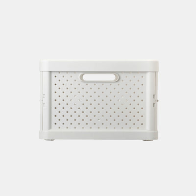 Foldable Crate 32ltr Sand White