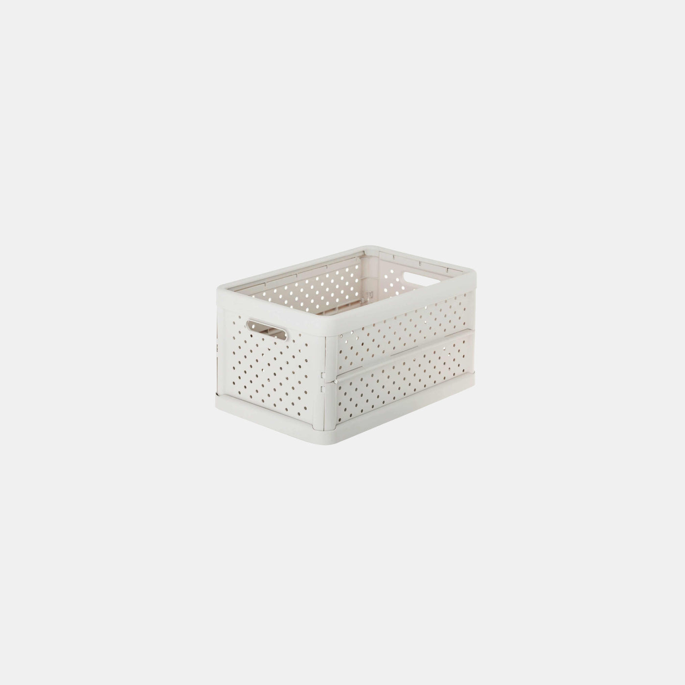 Foldable Crate 11.3ltr Sand White