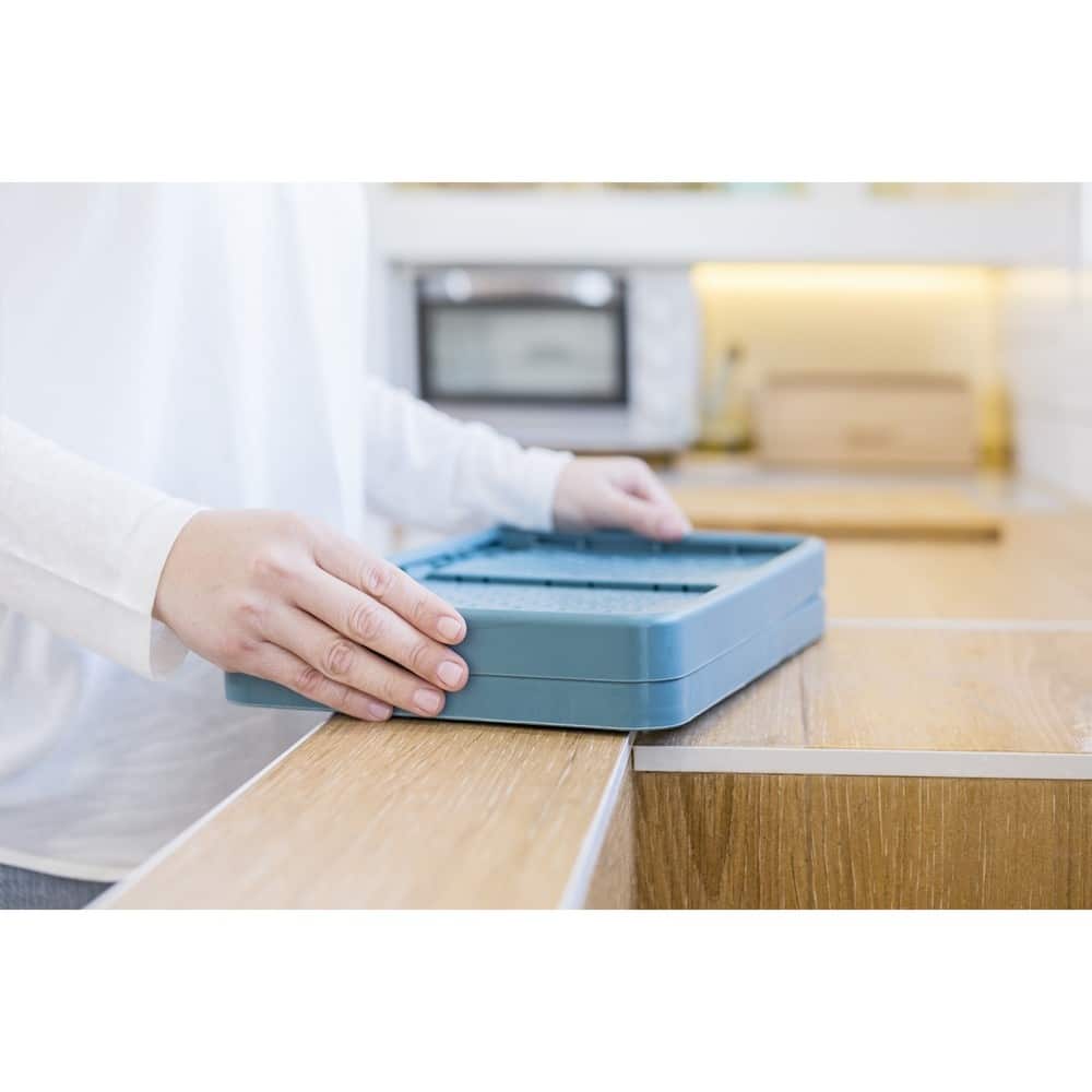 Foldable Crate 11.3ltr Stone Blue