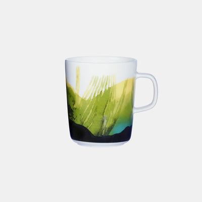 Oiva / Sääpäiväkirja mug 2,5dl - white, d.green, green