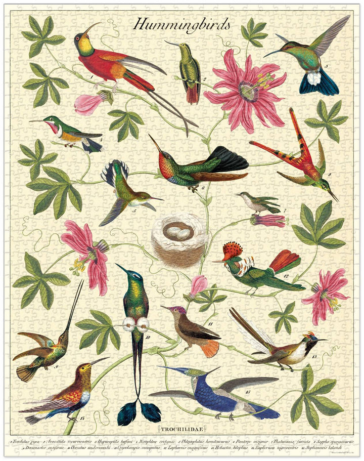 Hummingbirds Vintage Puzzle - 1000 piece