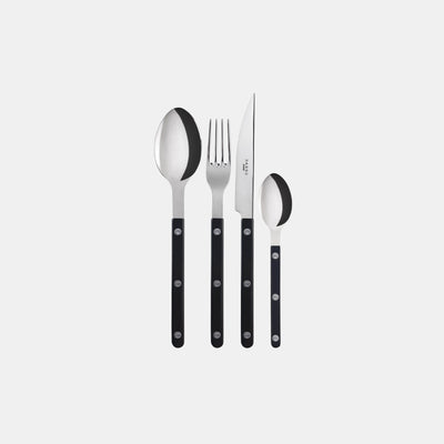 Bistrot shiny solid 4 pieces set - Black
