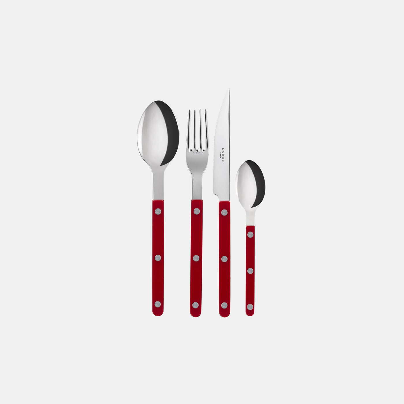 Bistrot shiny solid 24 pieces set - Burgundy