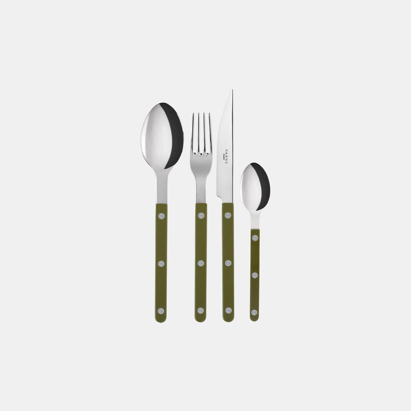 Bistrot shiny solid 4 pieces set - Green fern
