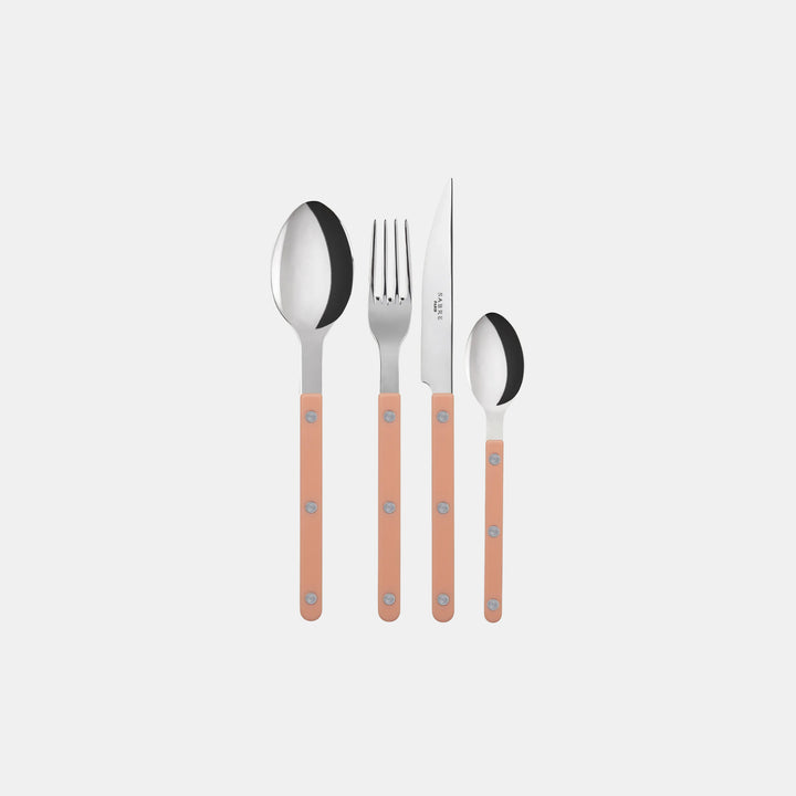 Bistrot shiny solid 4 pieces set - Nude Pink