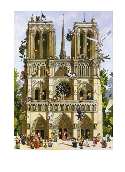 Heye Loup Vive Notre Dame! - 1000 pieces puzzle