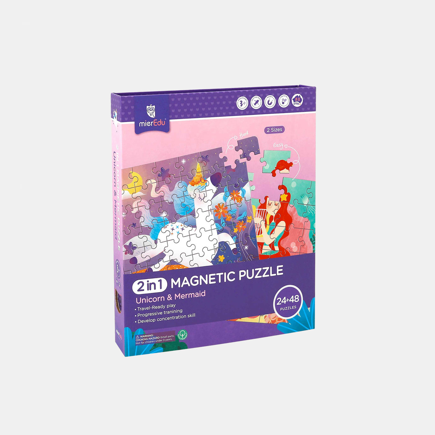 2 In 1 Magnetic Puzzle - Unicorn & Mermaid