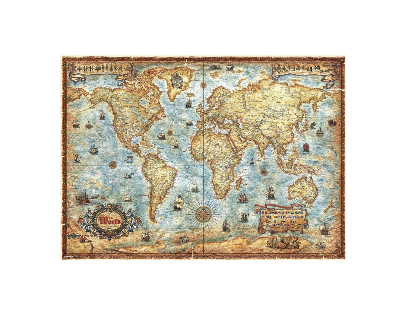 Heye Map Art The World - 2000 pieces puzzle