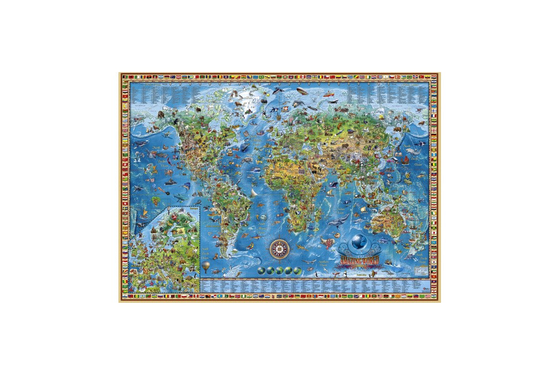Heye Map Art Amazing World - 2000 pieces puzzle