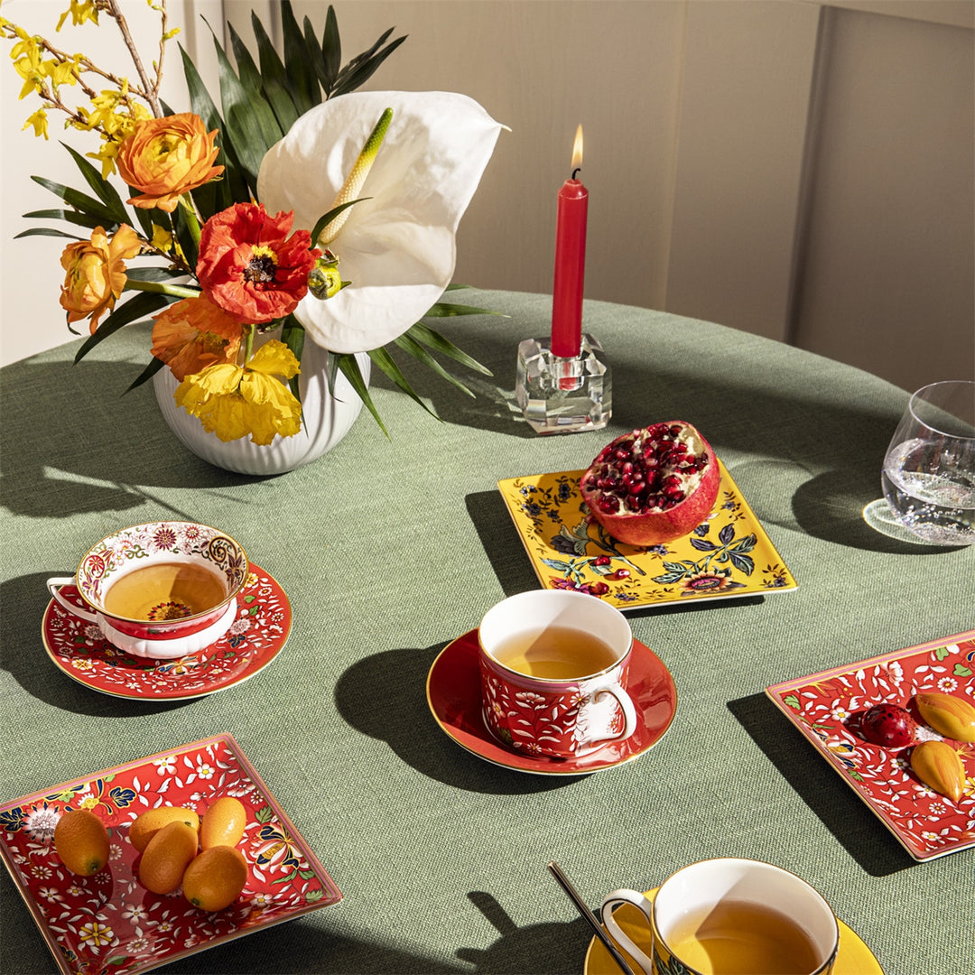 Wonderlust Crimson Orient Teacup & Saucer Set