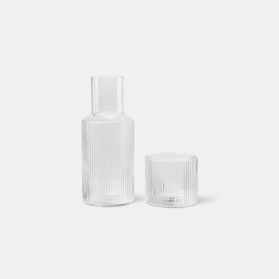 Ripple Carafe Set - Small - Clear