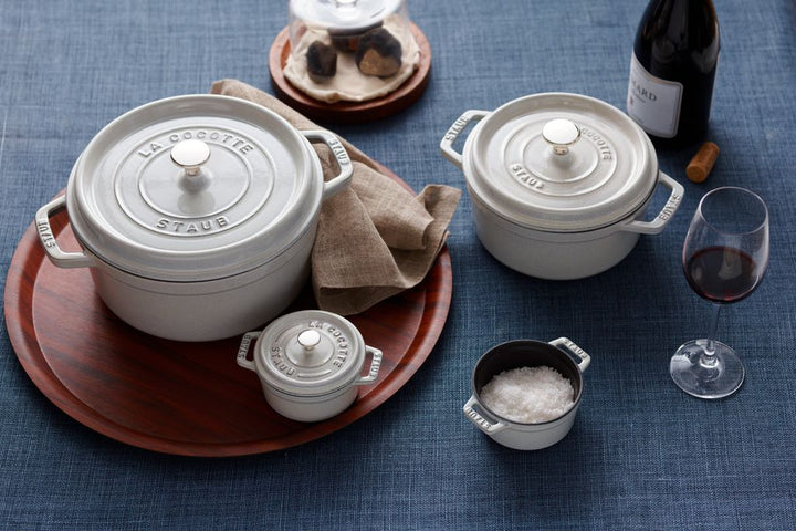 Round Cocotte - 26cm/5.2L White Truffle