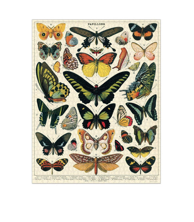 Cavallini & Co. Butterflies Vintage Puzzle - 1000 pieces