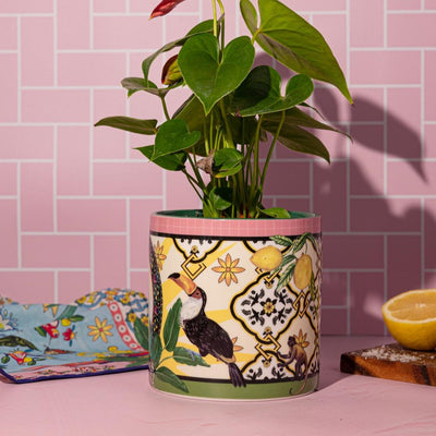 Mexican Folklore Medium - Planter Pot