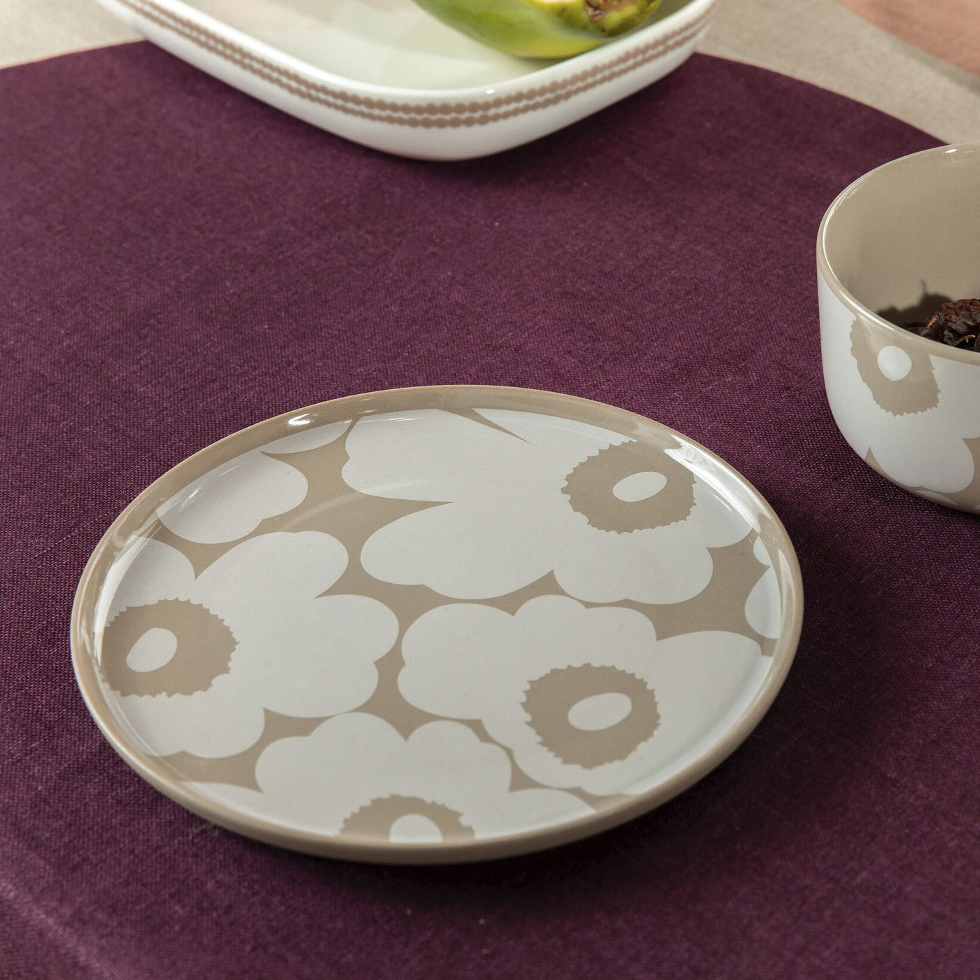 Oiva / Unikko Plate 20 Cm - terra, white