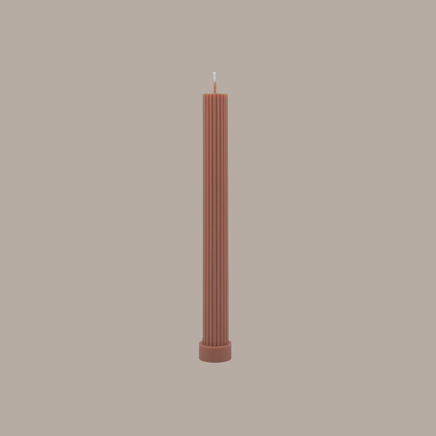 Black Blaze Column Pillar Candle Duo - Peach
