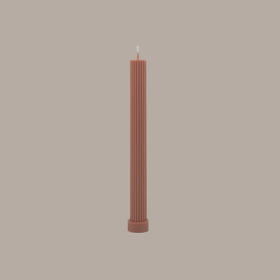 Black Blaze Column Pillar Candle Duo - Peach