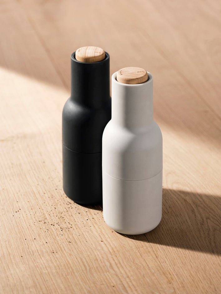 MENU 2 pack Bottle Grinder w. Beech Lid - Ash/Carbon