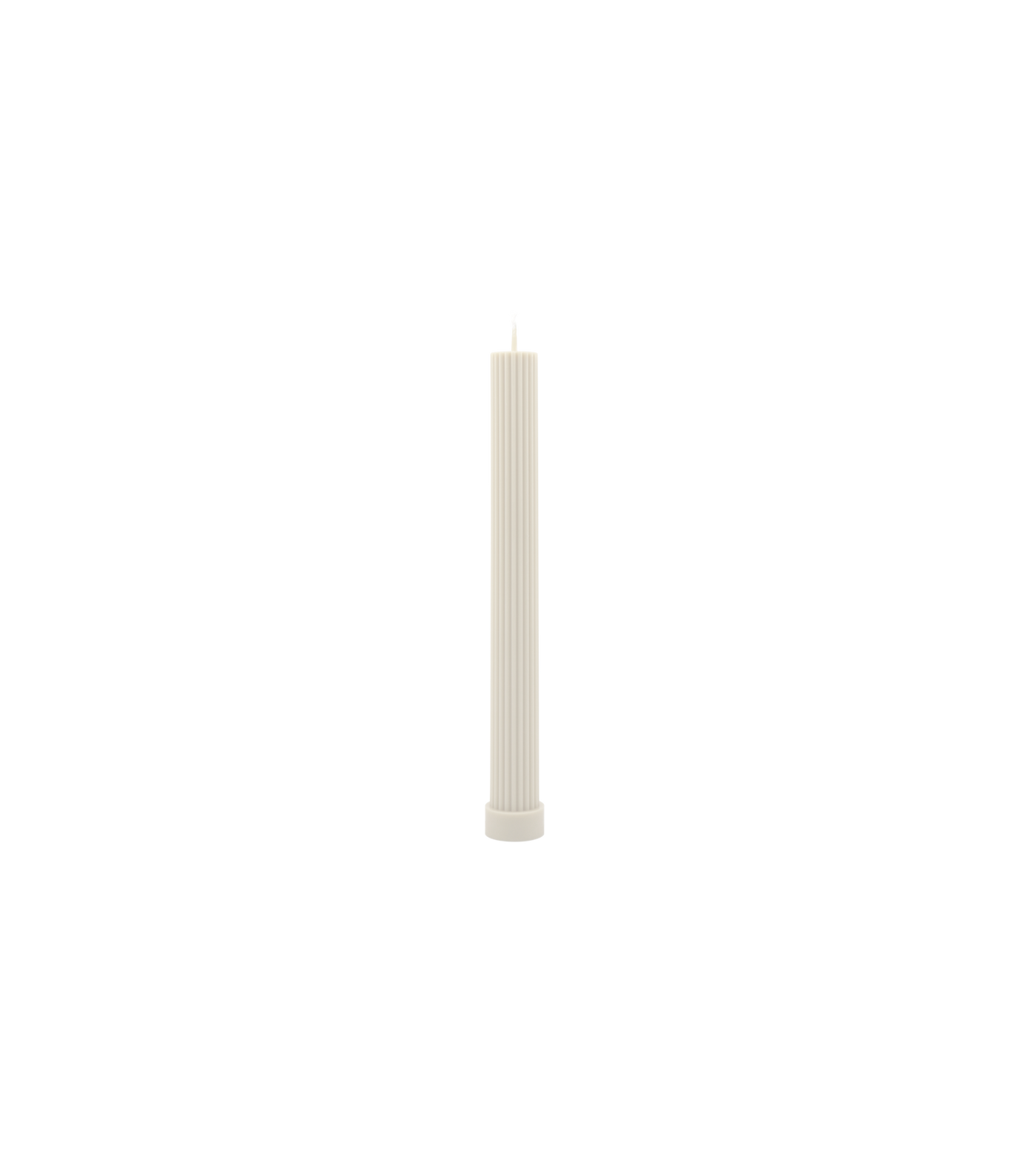 Black Blaze Column Pillar Candle Duo - Cream White