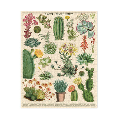 Cavallini & Co. Cacti & Succulents Vintage Puzzle - 1000 pieces