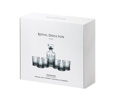 Royal Doulton Earlswood Decanter Set: Decanter & 6 Tumblers