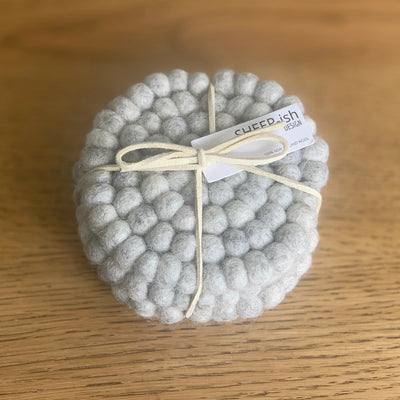 Felt Ball Coasters - set of 4