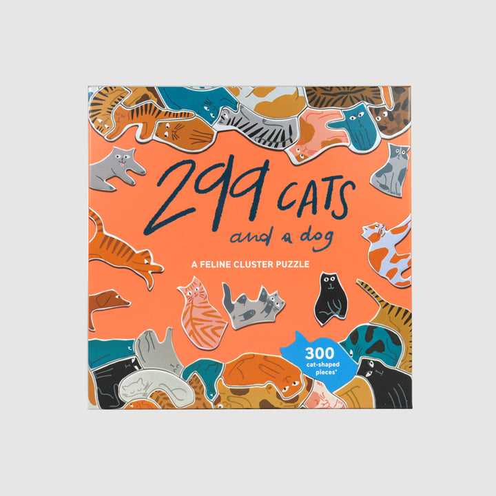 299 Cats (And a Dog)-300 ­Piece Feline Cluster Puzzle