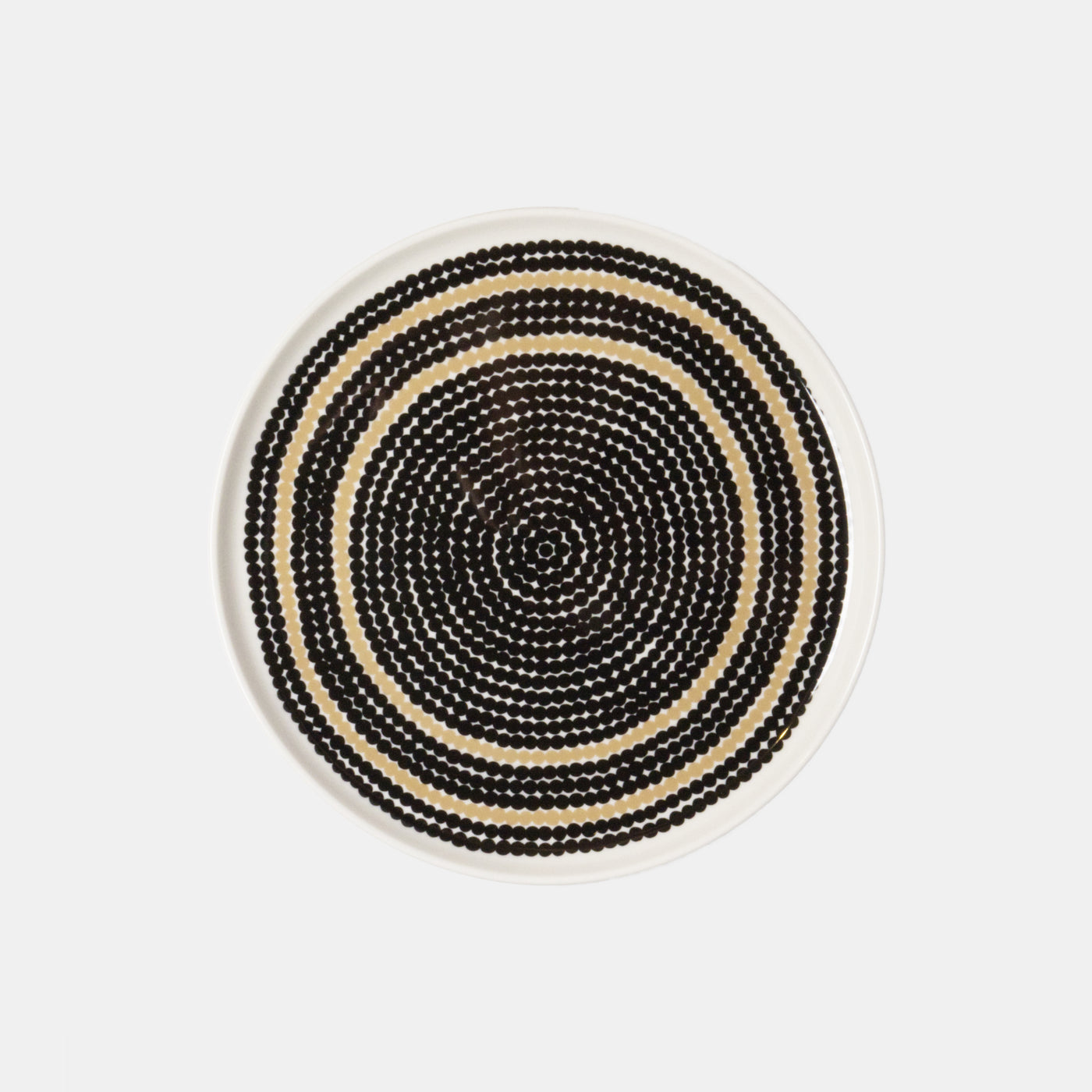 Oiva / Siirtolapuutarha Plate 25 Cm - beige, black