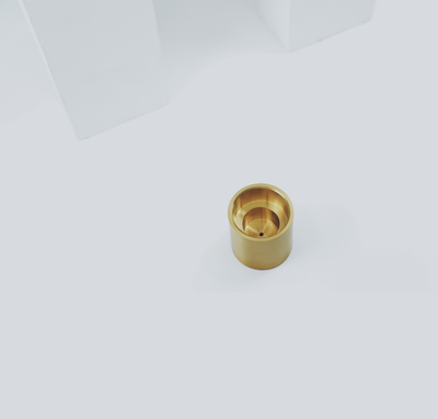 Black Blaze Column Brass Candle Holder