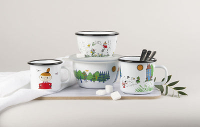 Moomin Enamel Bowl Happy Family - 300ml