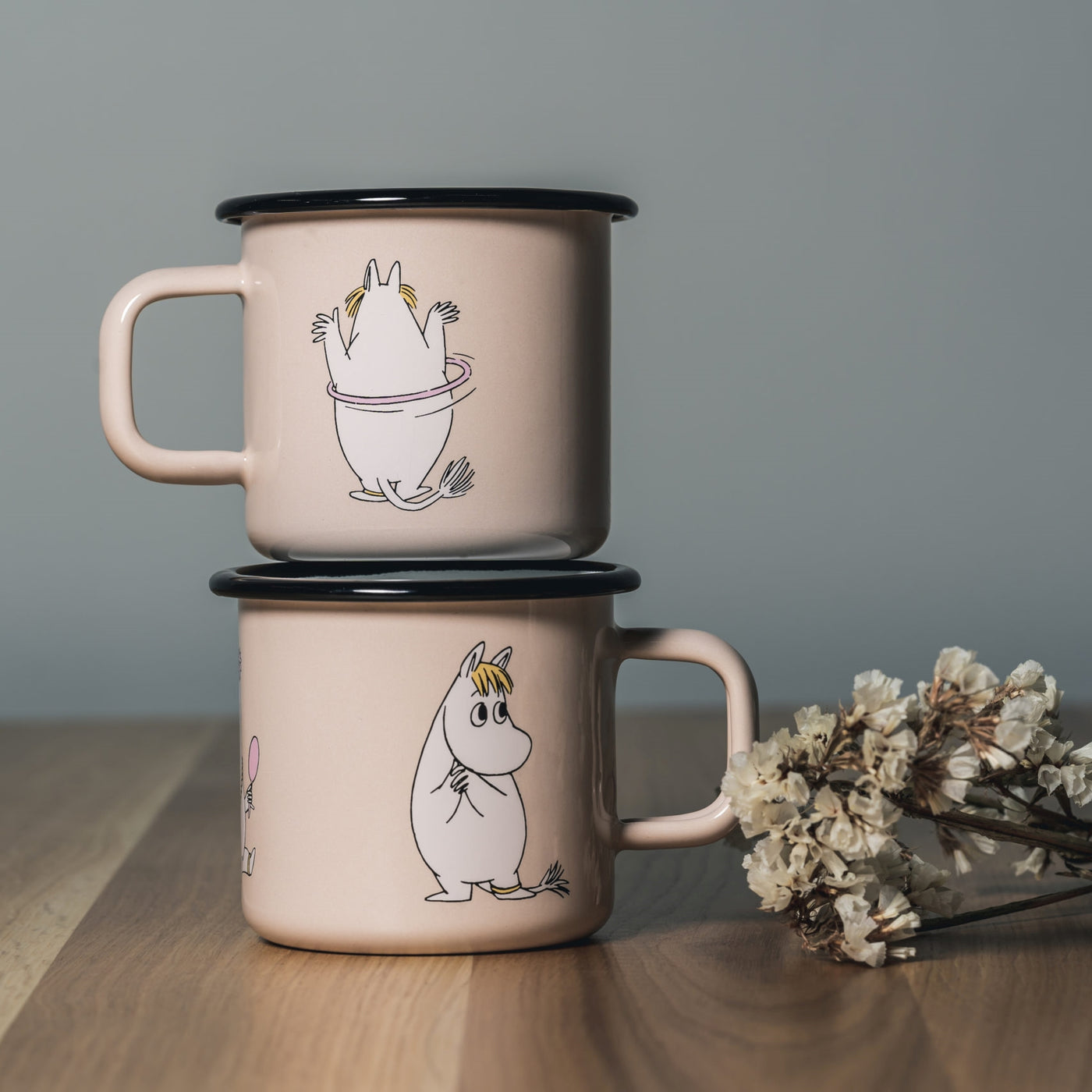 Moomin enamel mug Snorkmaiden - 370ml - Beige