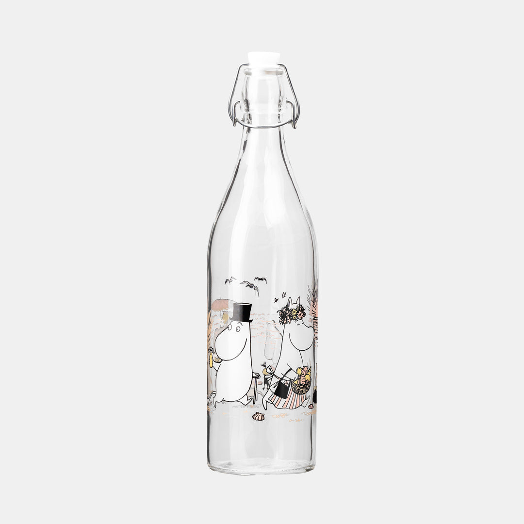 Moomin glass bottle The Beach - 1 L