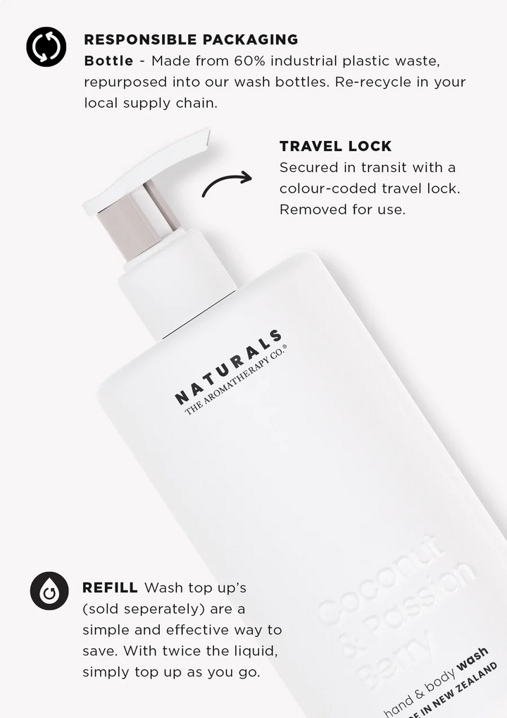 Naturals Hand & Body Wash - Coconut & Passion Berry