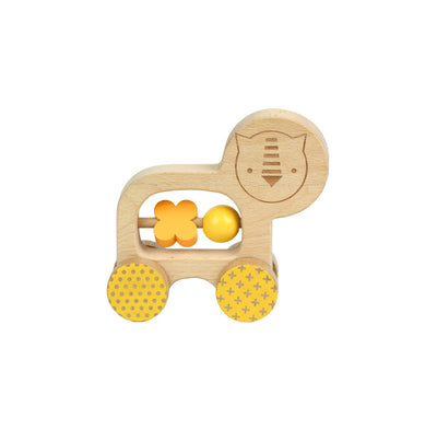 Petit Collage Little Lion Wooden Push Along