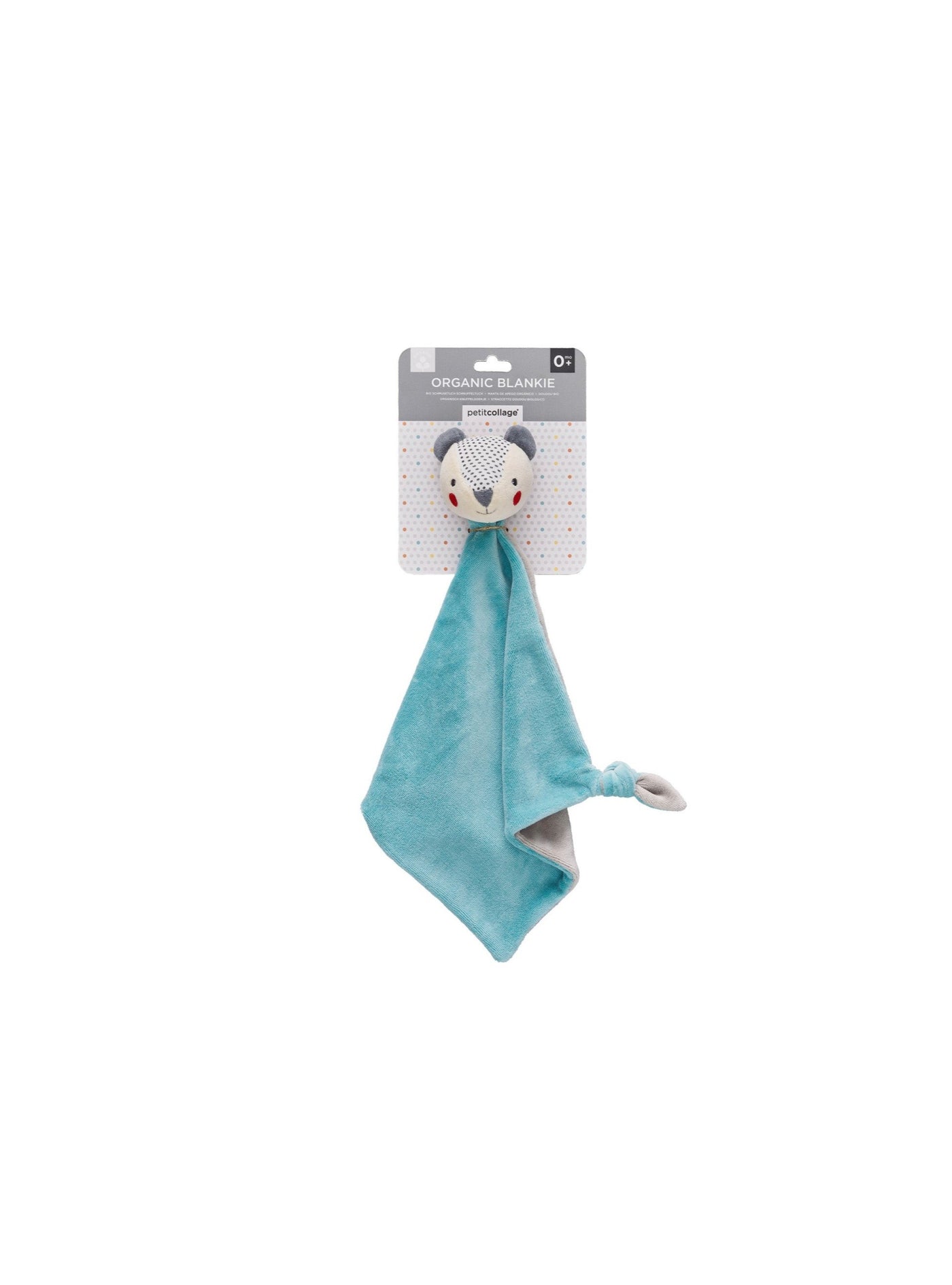 Petit Collage Organic Blankie Bear Blue
