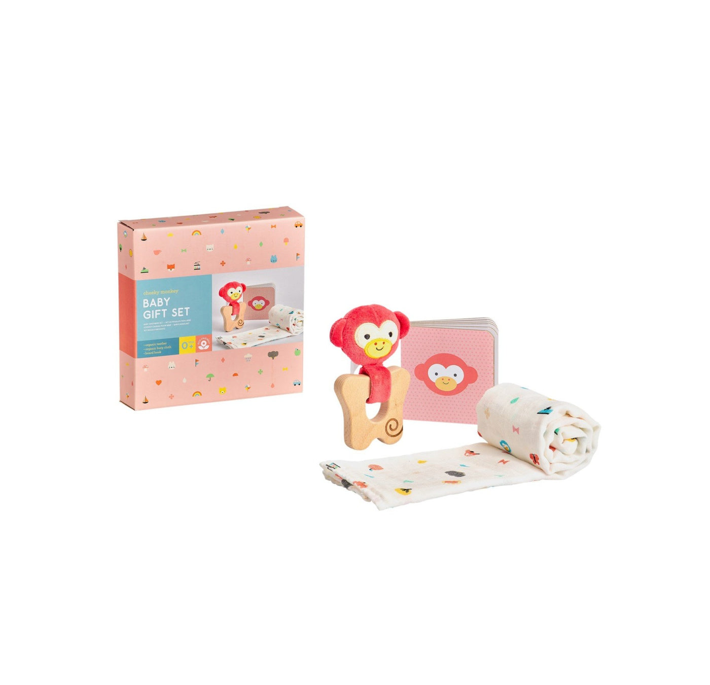 Petit Collage Little Monkey Baby Gift Set