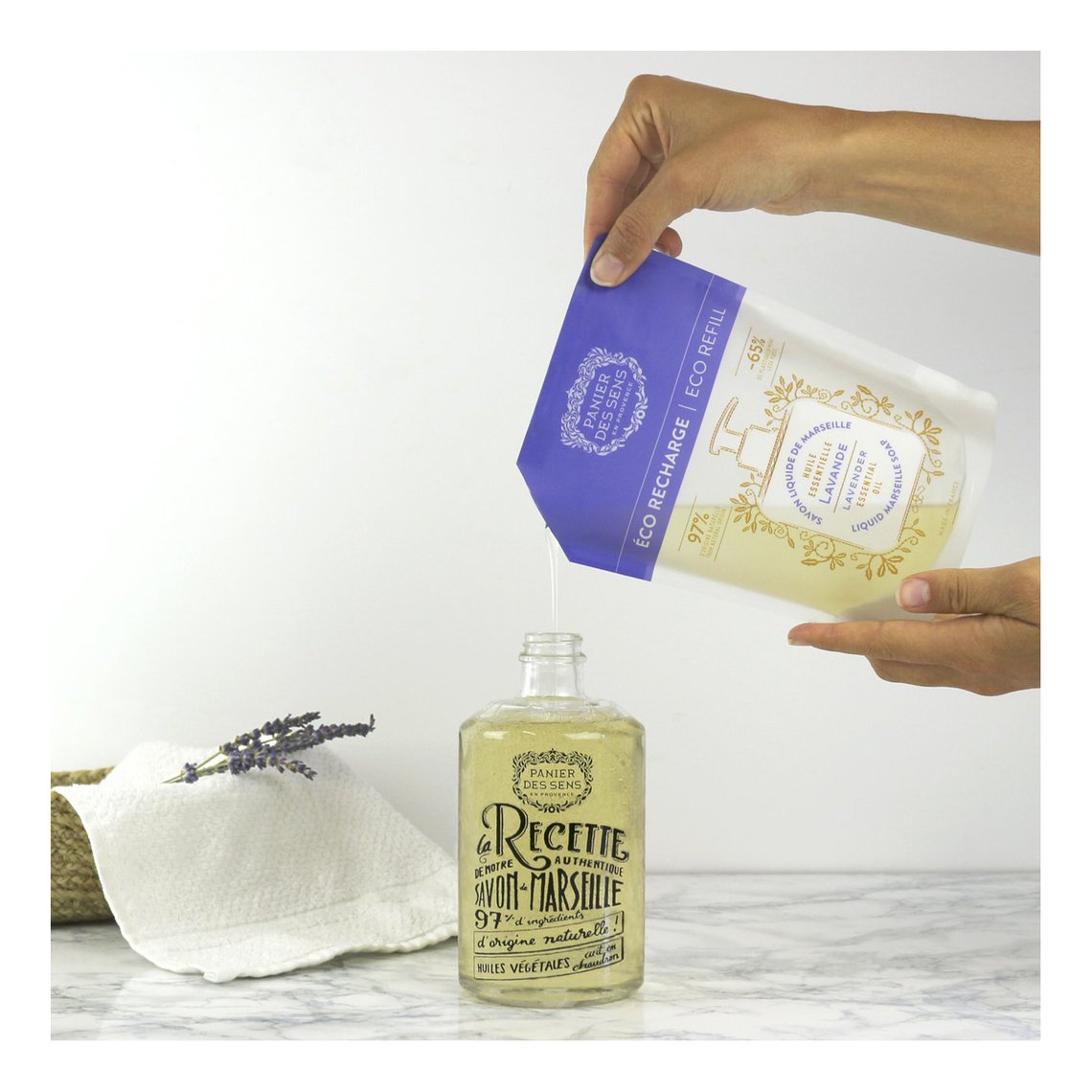 Lavender Glass Marseille Liquid Soap