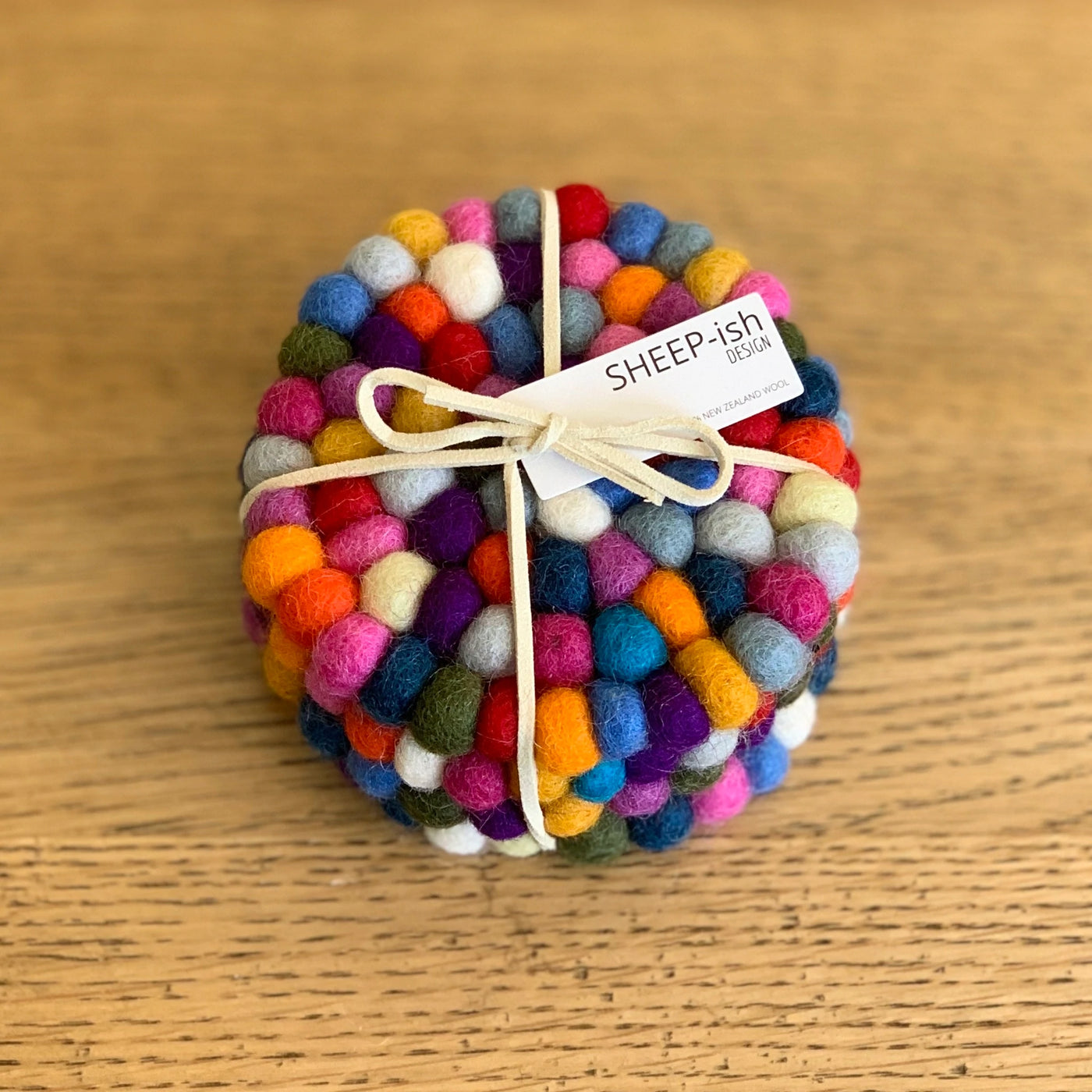 Felt Ball Coasters - set of 4