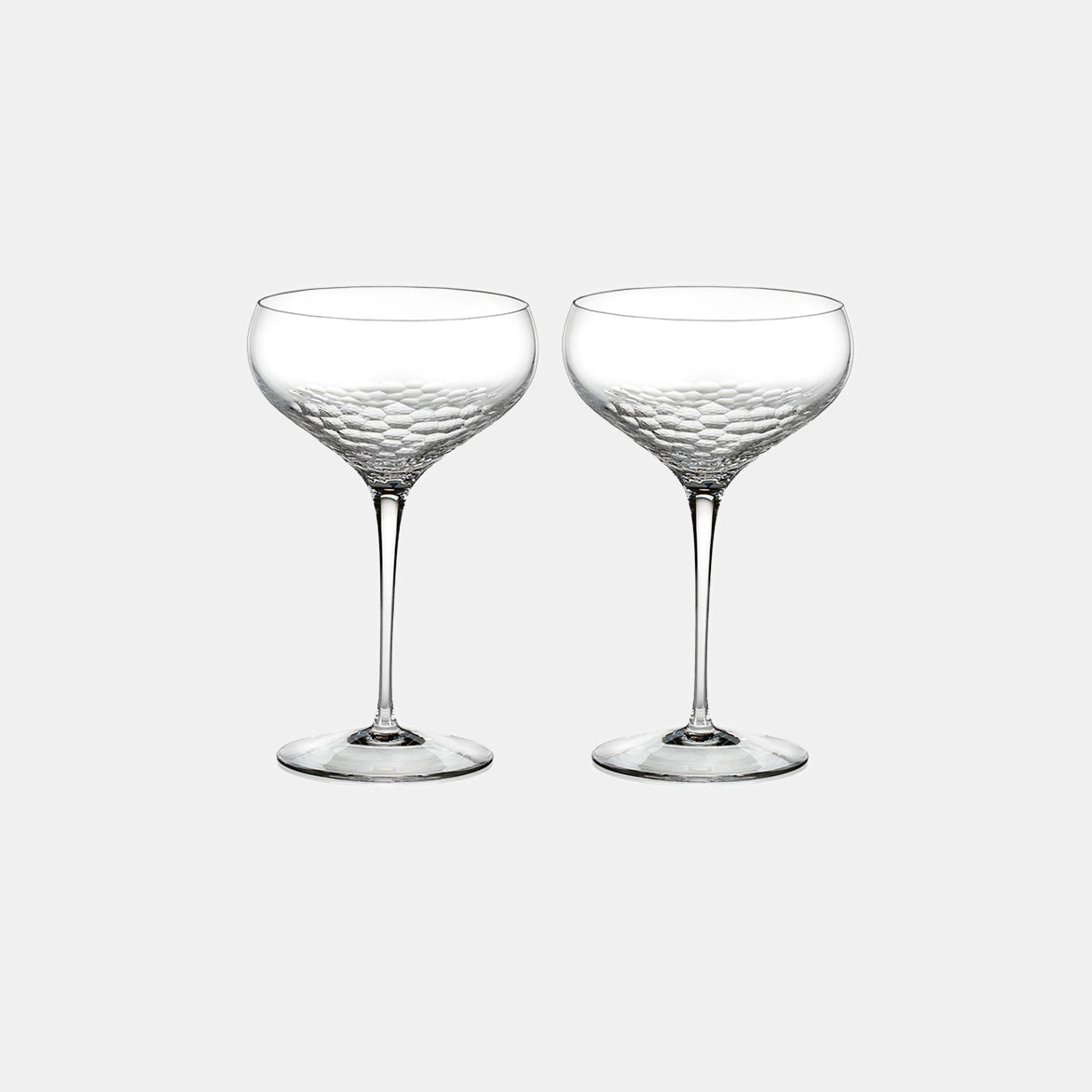 Vera Wang Wedgwood Sequin Crystal Champagne Saucer Pair