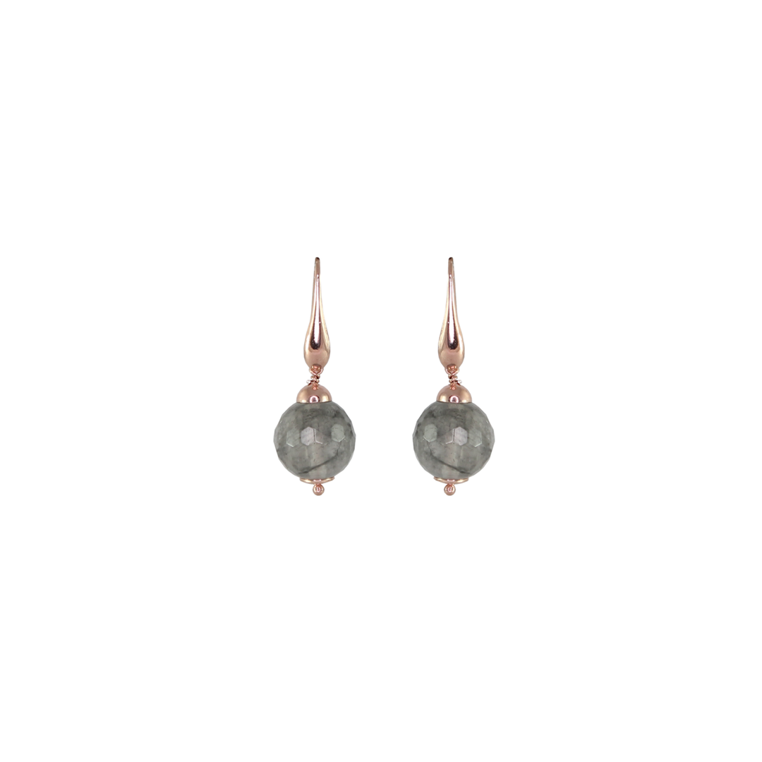 Simply Italian Cloudy Quartz Drop Earrings (Small)