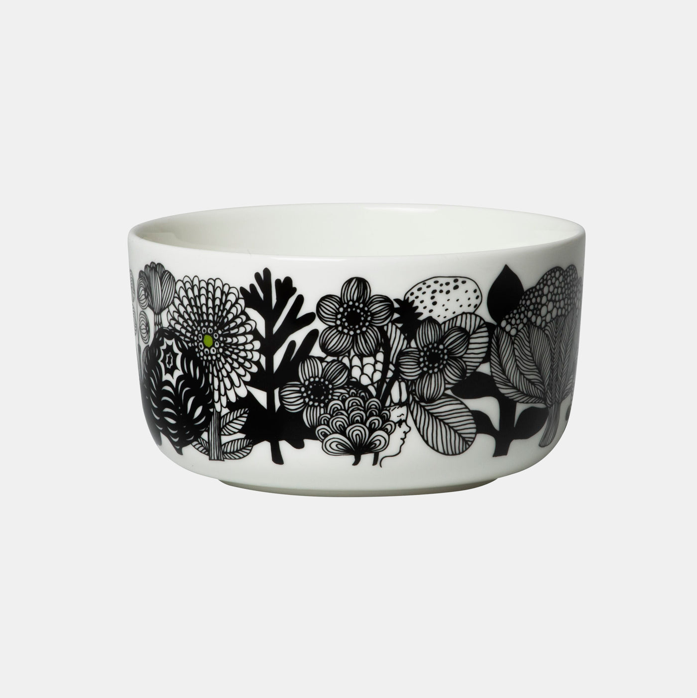 Oiva / Siirtolapuutarha Bowl 5 Dl - White, Black, Green