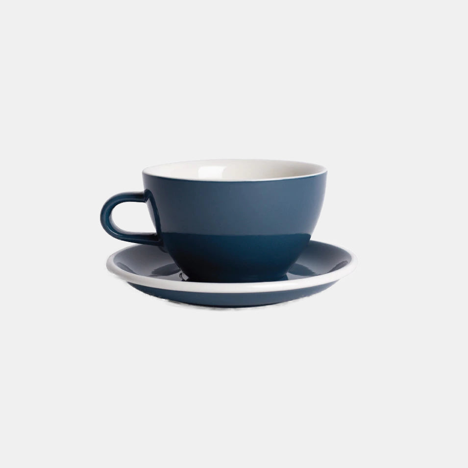 Espresso Range Large Cup & Saucer - Dark Blue