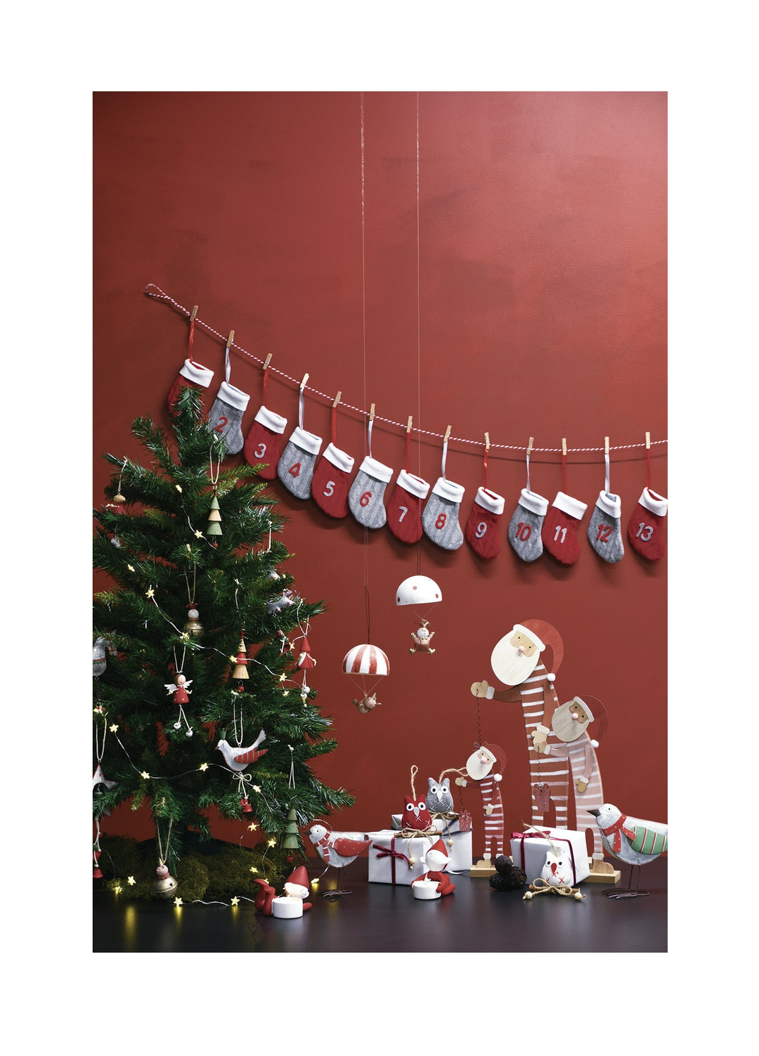 Outdo Homestore Standing Striped Santa
