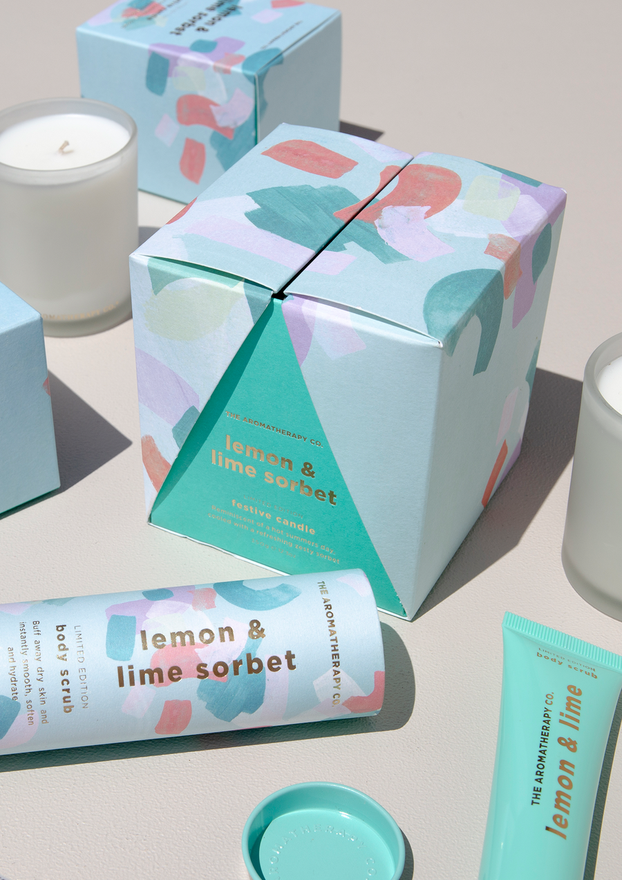 Festive Favours Limited Edition Candle 350g - Lemon & Lime Sorbet