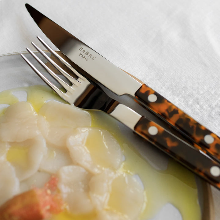 Bistrot shiny solid 4 pieces set - Faux Tortoise