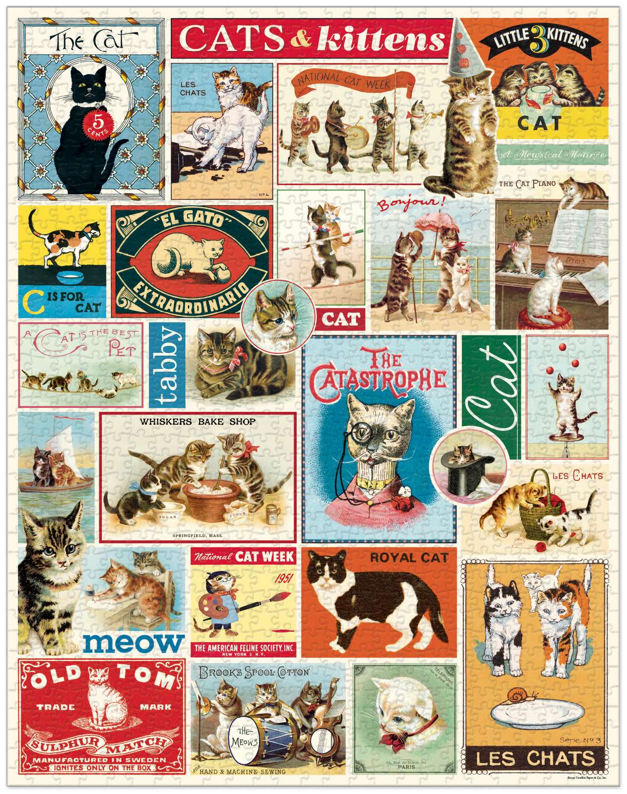 Cats & Kittens Vintage Puzzle - 1000 pieces